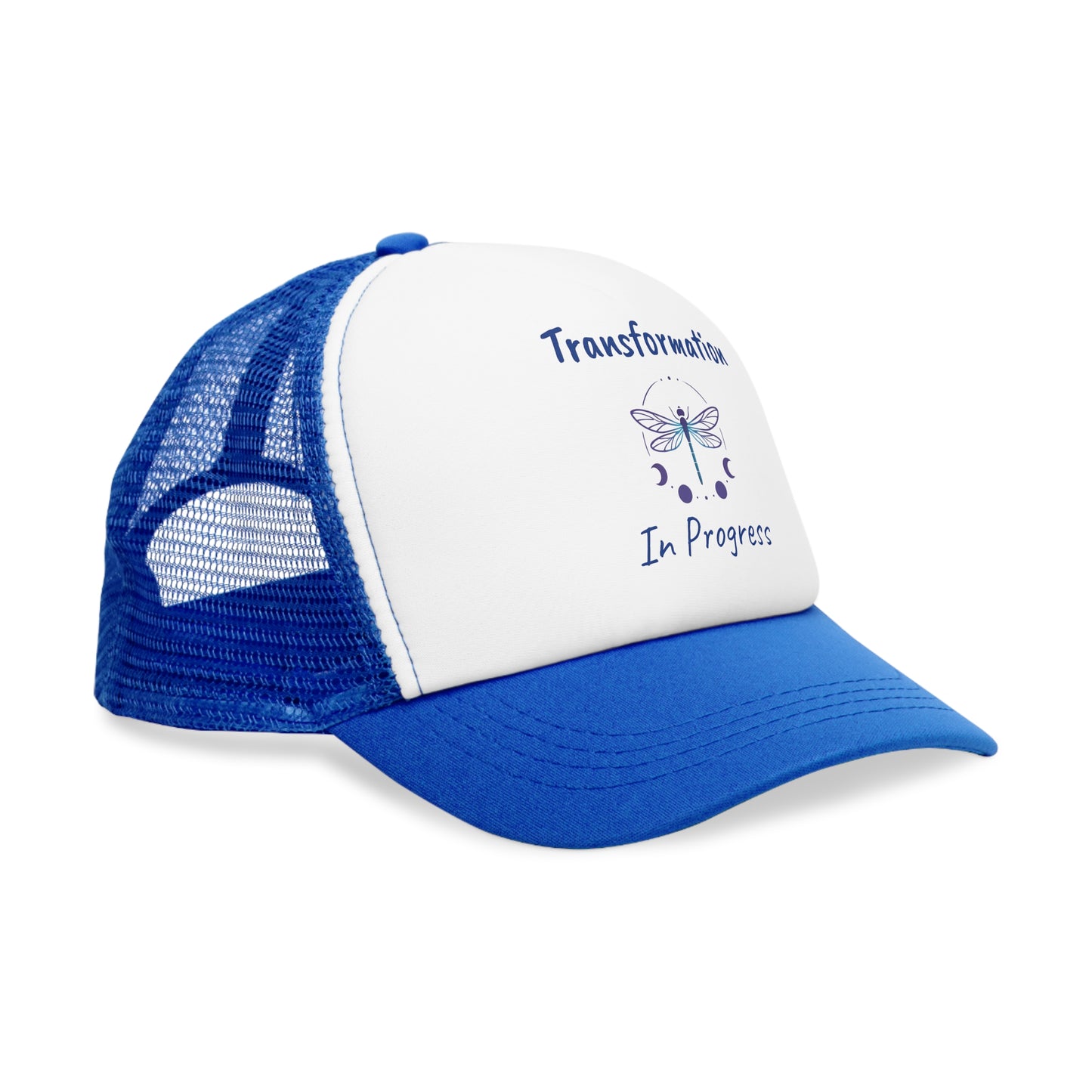 Dragonfly Transformation Mesh Cap, Trucker Hat for Nature Lovers, Gift for Birthdays, Gardening, Outdoor Events, Inspirational Hat