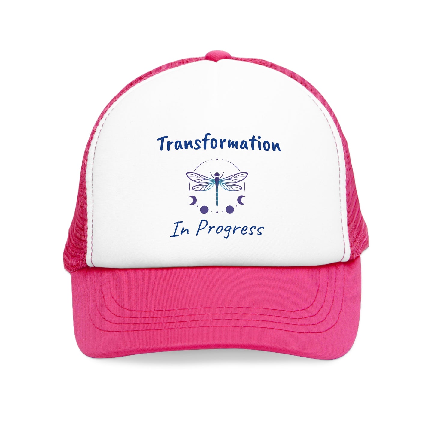 Dragonfly Transformation Mesh Cap, Trucker Hat for Nature Lovers, Gift for Birthdays, Gardening, Outdoor Events, Inspirational Hat