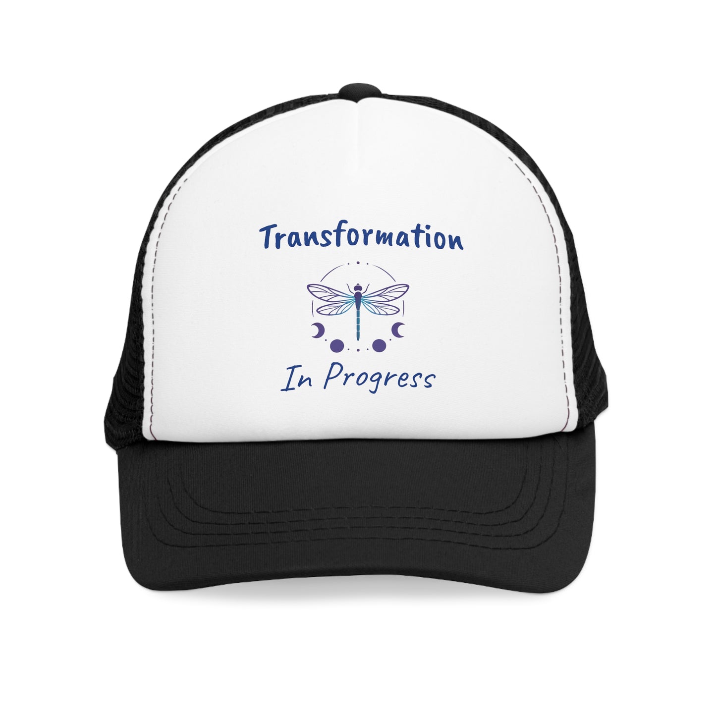 Dragonfly Transformation Mesh Cap, Trucker Hat for Nature Lovers, Gift for Birthdays, Gardening, Outdoor Events, Inspirational Hat