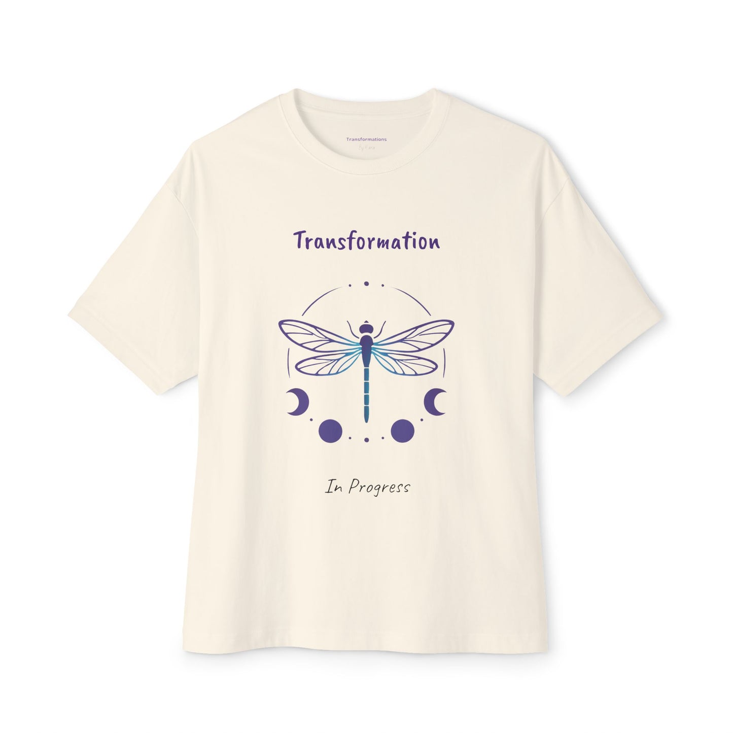 Dragonfly Transformation Tee, Unisex Boxy T-Shirt, Boho Gift, Spiritual Apparel, Summer Style, Vision Board