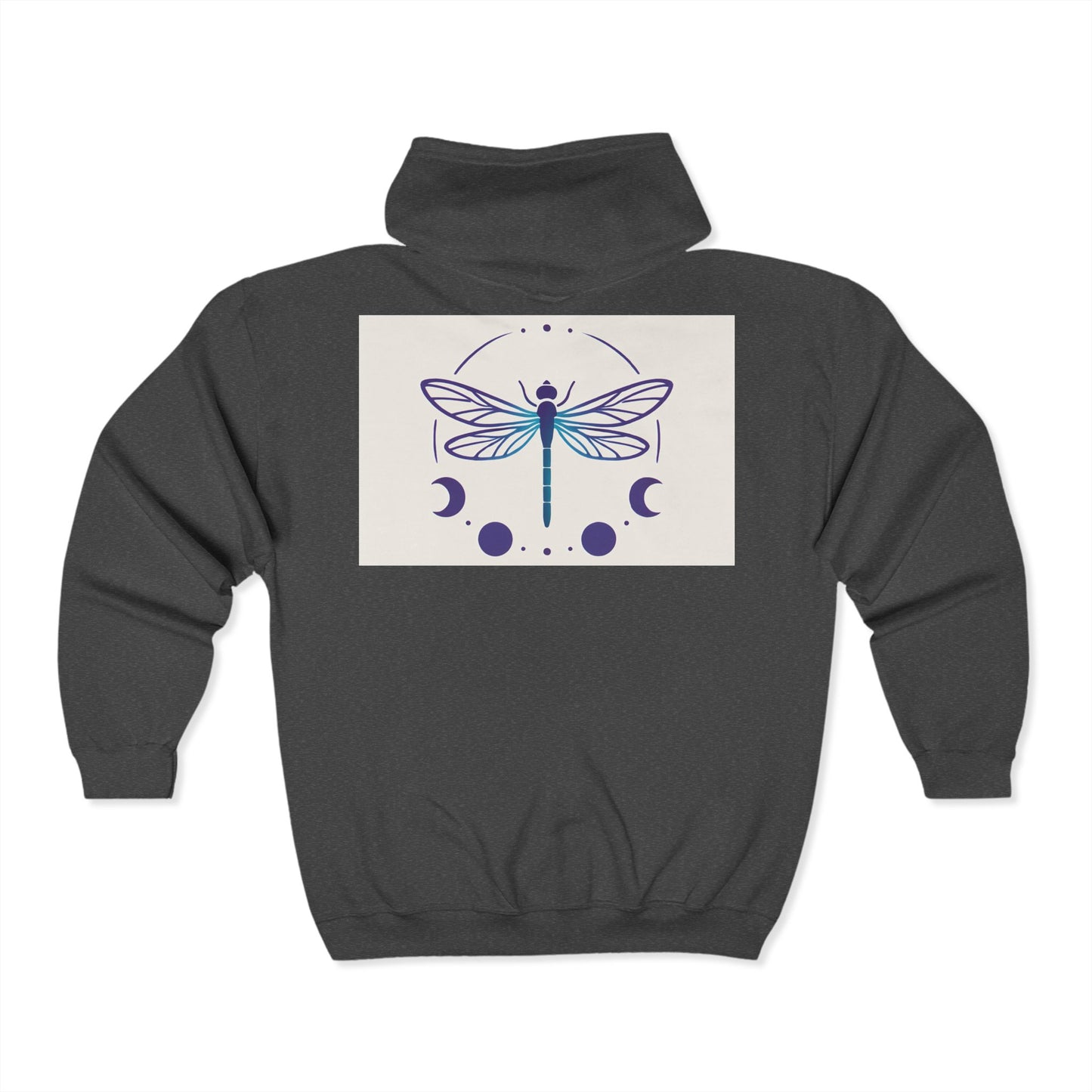 Transformation Dragonfly Full Zip Hoodie, Cozy Sweatshirt, Gift for Change, Motivational Loungewear, Fall Fashion Piece, Spiritual Apparel