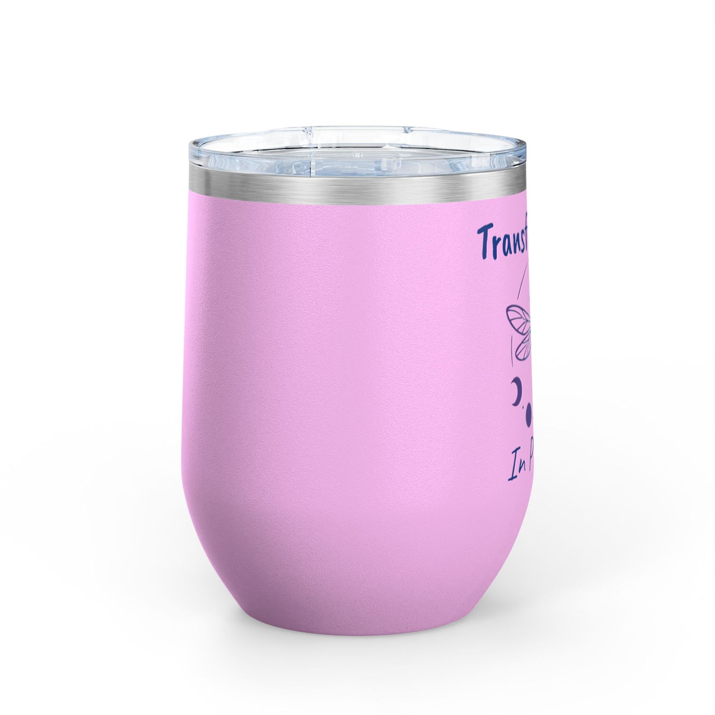 Wine Tumbler with Dragonfly Design - Transformation in Progress, Stainless Steel Wine Glass, Gift for Her, Inspirational Drinkware, [...]