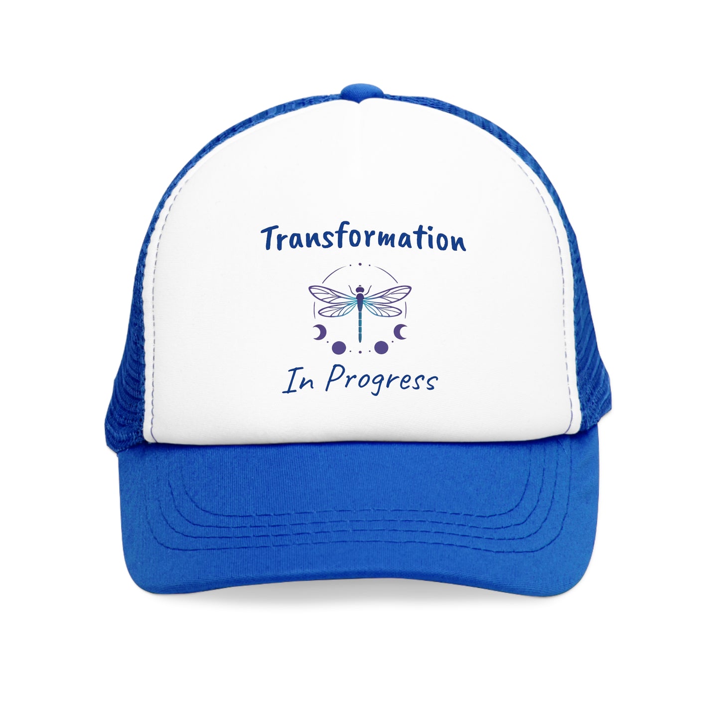 Dragonfly Transformation Mesh Cap, Trucker Hat for Nature Lovers, Gift for Birthdays, Gardening, Outdoor Events, Inspirational Hat