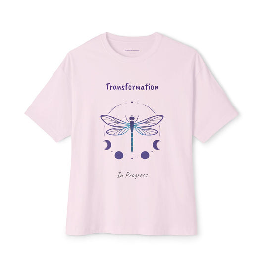 Dragonfly Transformation Tee, Unisex Boxy T-Shirt, Boho Gift, Spiritual Apparel, Summer Style, Vision Board
