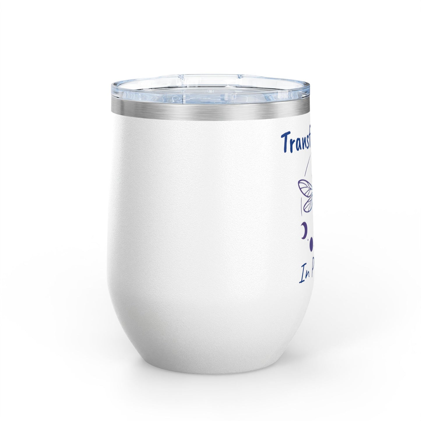 Wine Tumbler with Dragonfly Design - Transformation in Progress, Stainless Steel Wine Glass, Gift for Her, Inspirational Drinkware, [...]